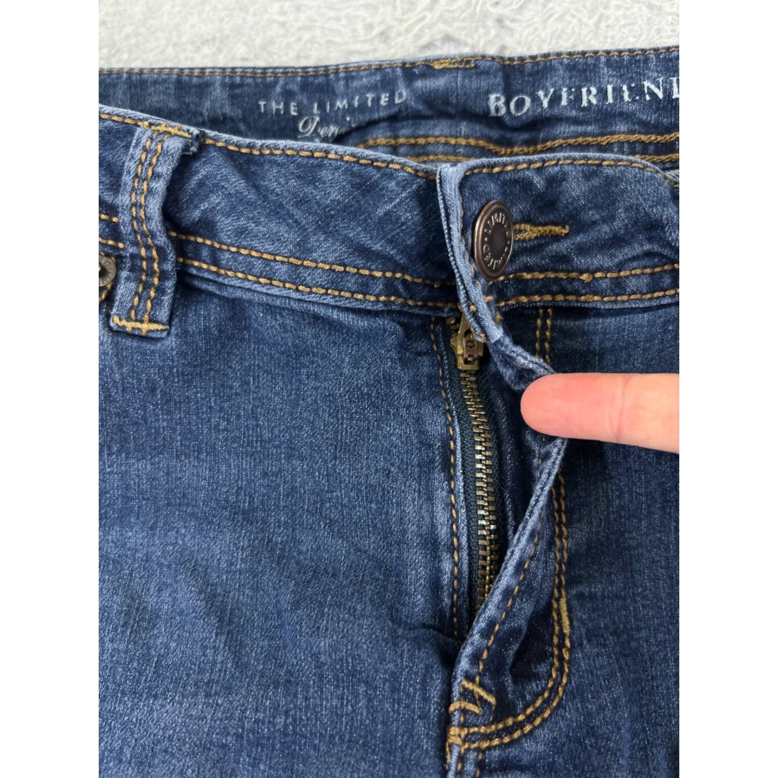 Vintage The Limited Jeans Womens 6 Blue Denim Skinny Low Rise 31x27 5-Pocket Distressed Medium Wash Size 28" / US 6 / IT 42 - 5 Thumbnail
