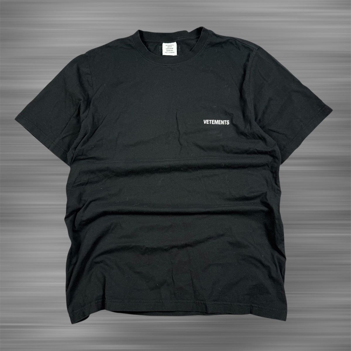 Vetements Vetements Logo Front Back ‘Black’ T-Shirt Size US XL / EU 56 / 4 - 1 Thumbnail