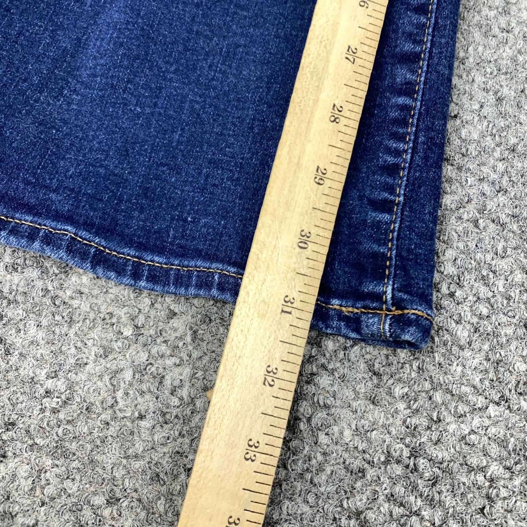 Madewell Madewell Jeans Womens 32 Blue High Rise Skinny Flare Denim Inseam 31 Stretch Size 24" / US 00 / IT 34 - 4 Thumbnail