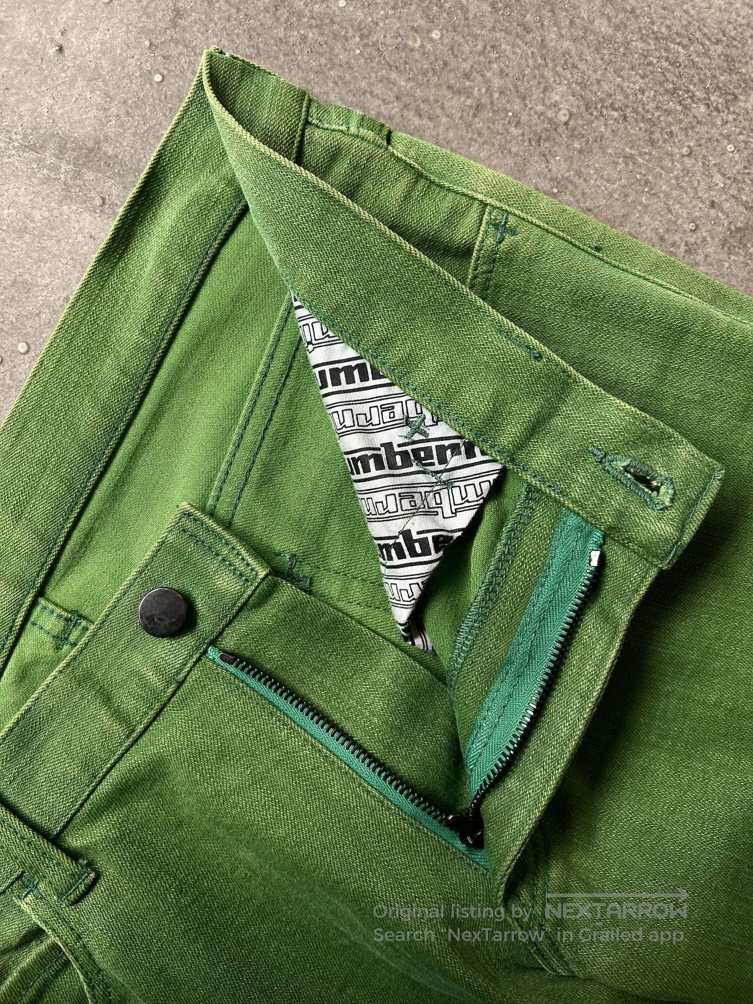 Number (N)ine green embroidered denim pants by number(n)ine. Size US 32 / EU 48 - 8 Thumbnail