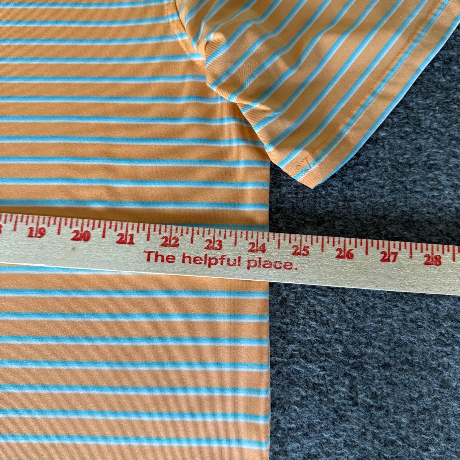 Southern Tide Southern Tide Polo Shirt Men XL Orange Striped Tide To Trail Size US XL / EU 56 / 4 - 5 Thumbnail