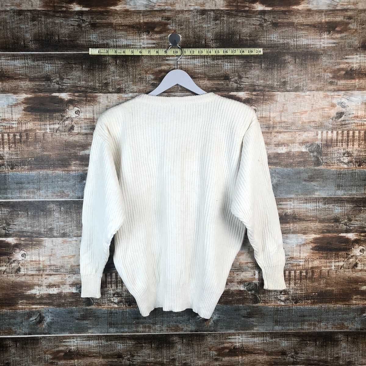 Homespun Knitwear Gamis White Knitwear #A2276 Size L / US 10 / IT 46 - 13 Thumbnail