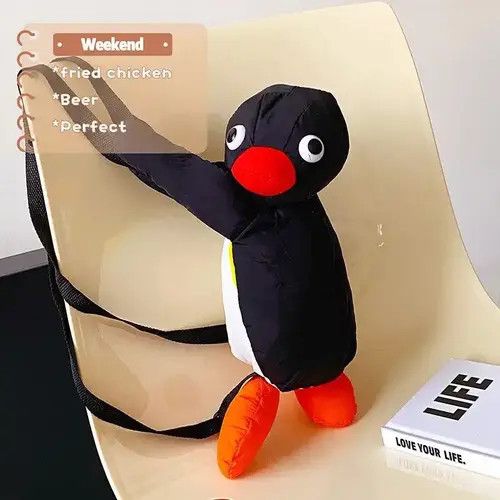 Cartoon Network Cartoon Funny Cute Cuddle Penguin Backpack Size ONE SIZE - 3 Thumbnail