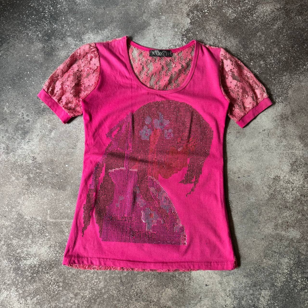 Hysteric Glamour × Japanese Brand × Vintage Japanese Vintage Samurai Rhinestones Mesh T-Shirt Size M / US 6-8 / IT 42-44 - 1 Thumbnail