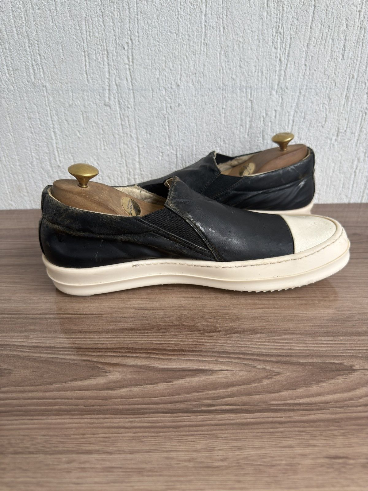 Rick Owens Drkshdw Matte leather boat slip-ons Size US 10 / EU 43 - 14 Thumbnail