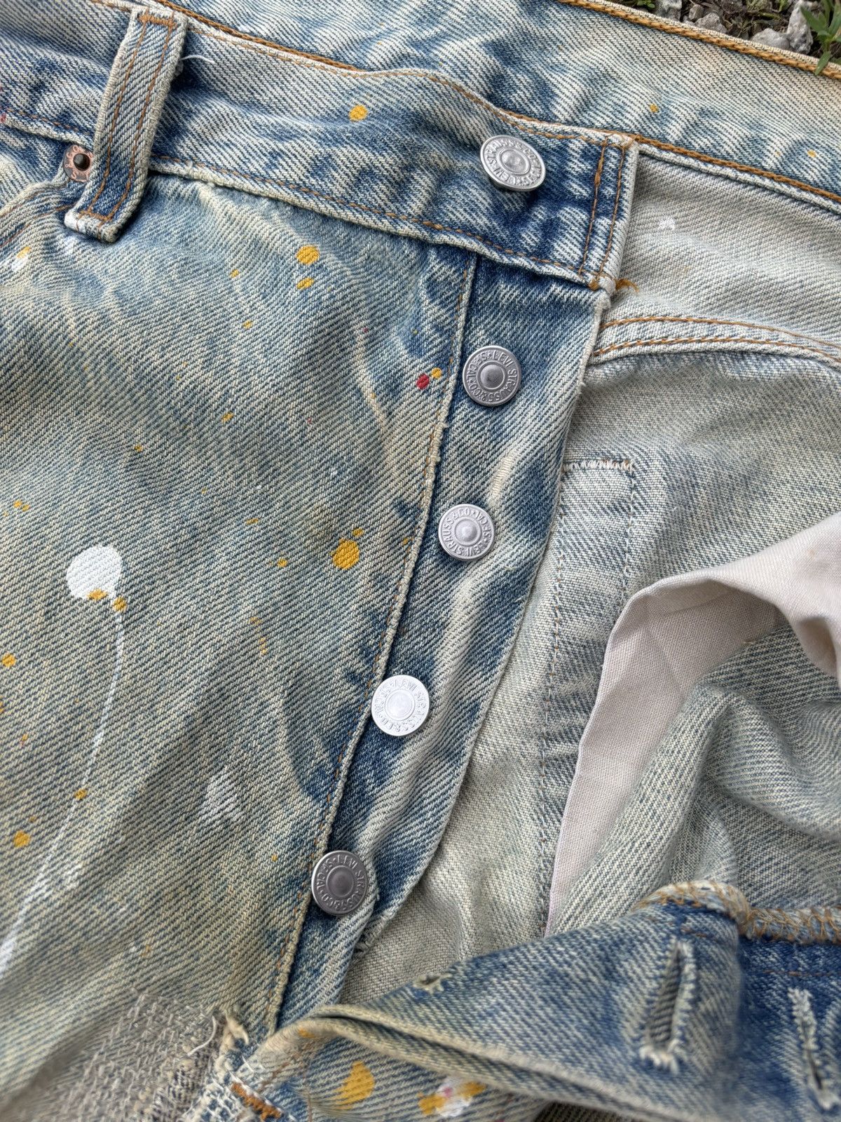 Levi's 🔥LEVIS 501🇺🇸 MADE IN USA THRASHED DISTRESS RIPPED DENIM Size US 36 / EU 52 - 7 Thumbnail