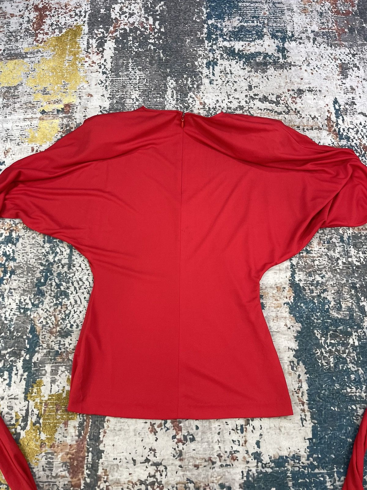 Norma Kamali Vtg Norma Kamali Shoulder Pad Over L/Sleeve Shirt Size XS / US 0-2 / IT 36-38 - 4 Thumbnail