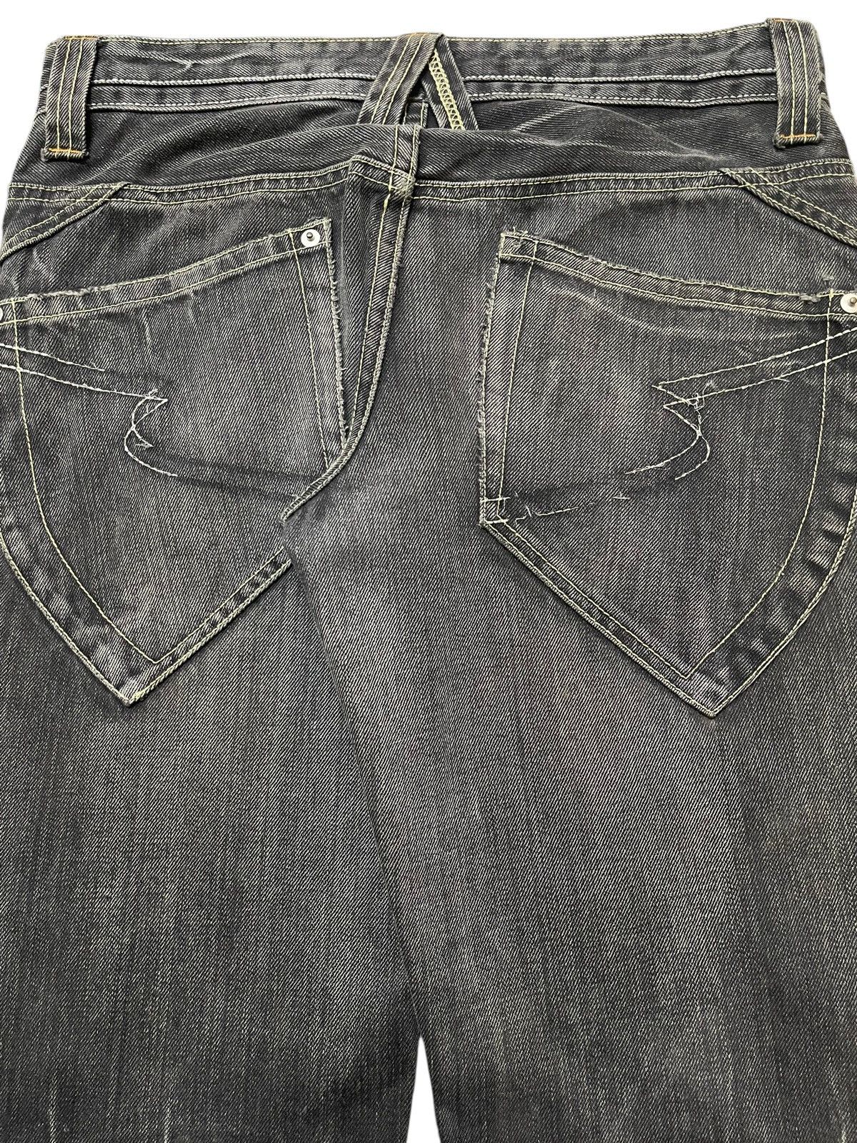 semanticdesign Vintage Japan Semantic Design Thunder Wash Faded Flare Jeans Size US 31 - 6 Thumbnail