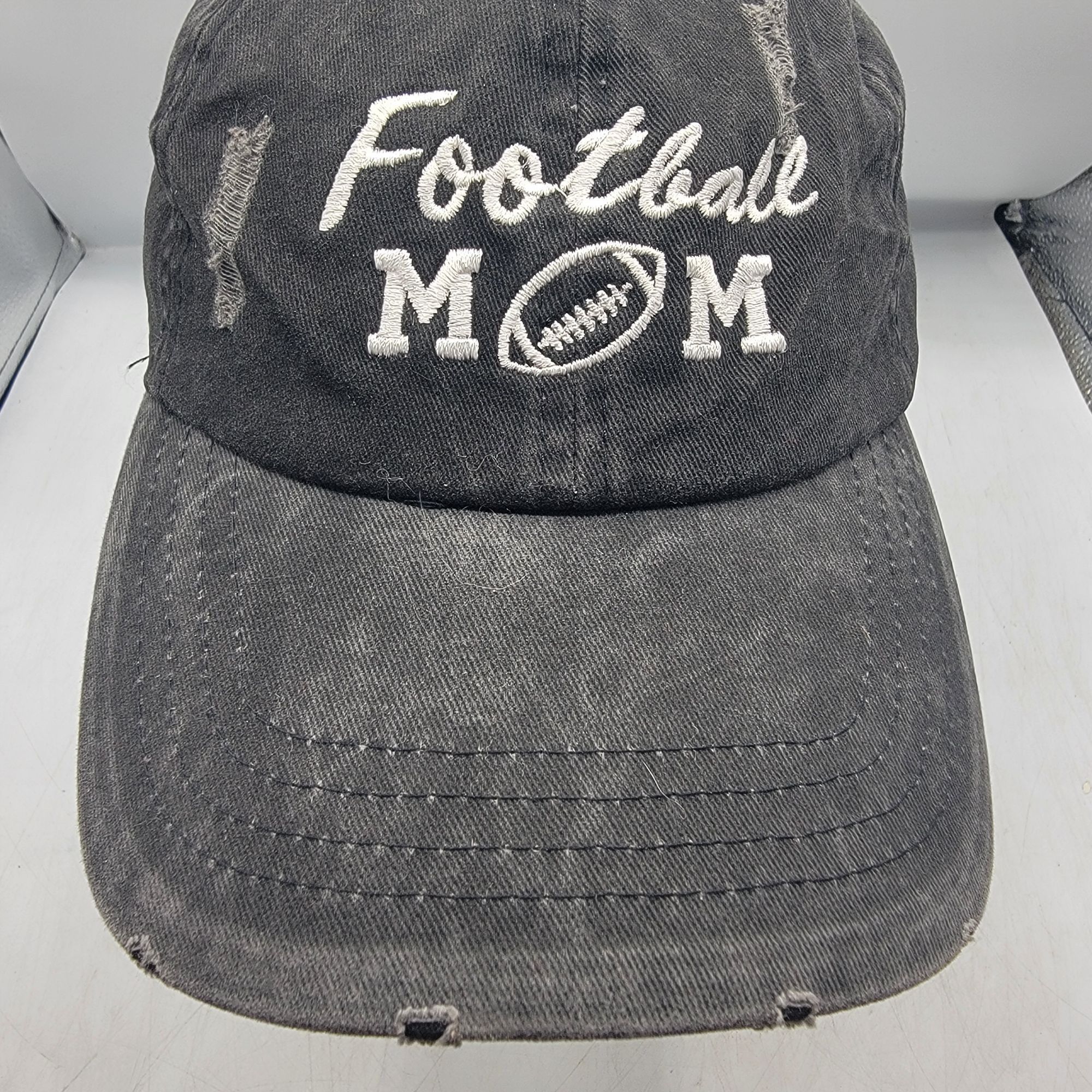 Other Football Mom Distressed Hat Cap David & Young Black Cotton A Size ONE SIZE - 10 Thumbnail