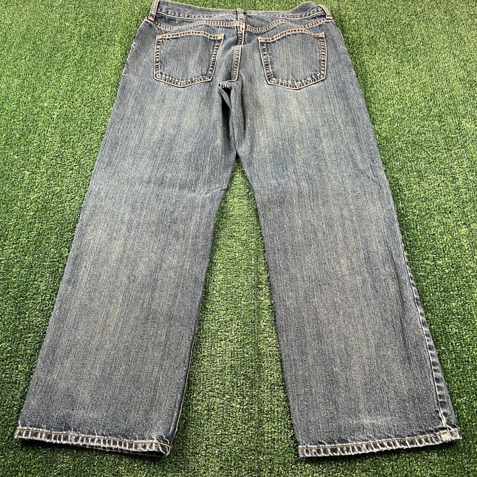 Vintage Old Navy Jeans Straight Men 34x29 Medium Wash Blue 5 