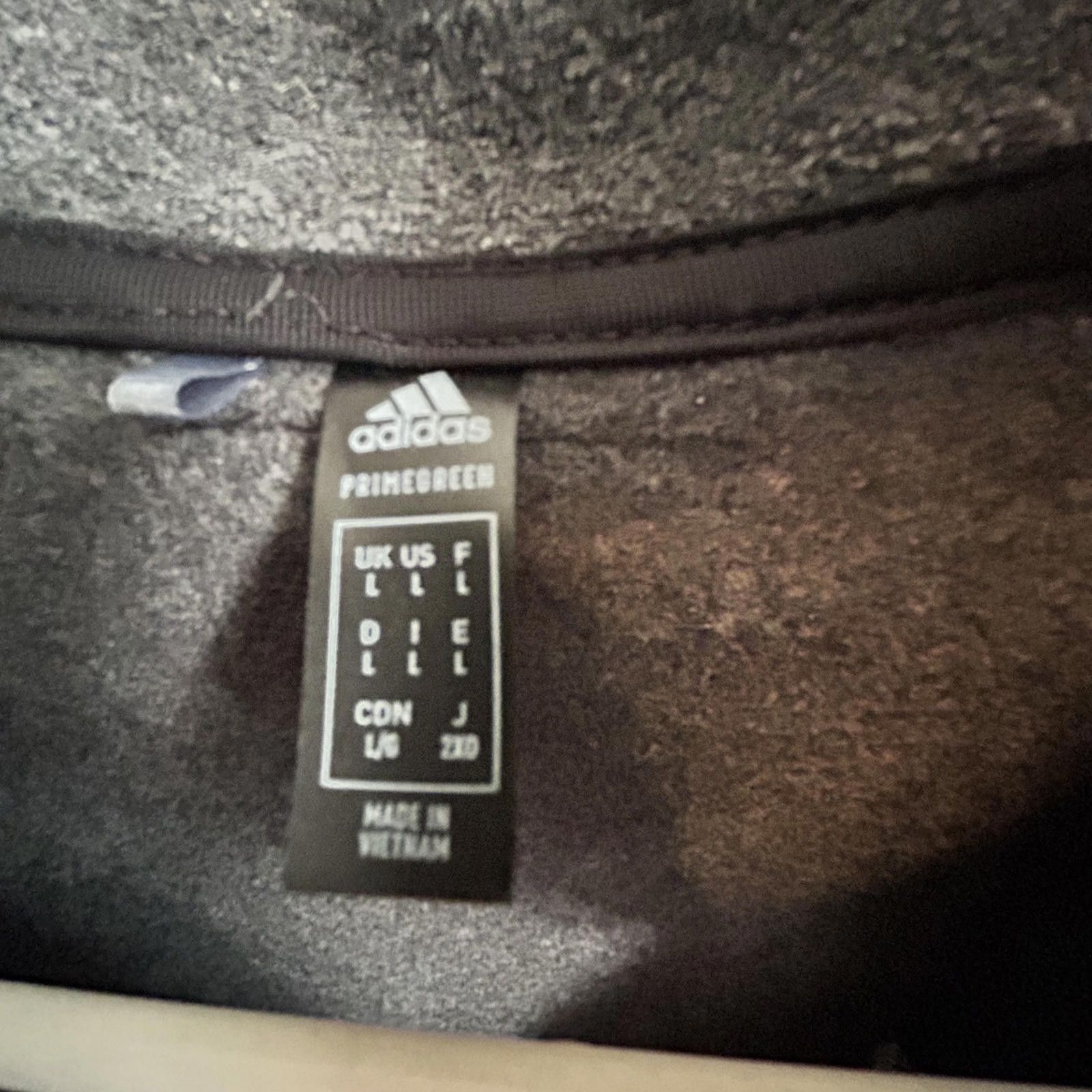 Adidas Adidas Men's Grey Fleece Jacket with Chest Pocket size large Size US L / EU 52-54 / 3 - 3 Thumbnail