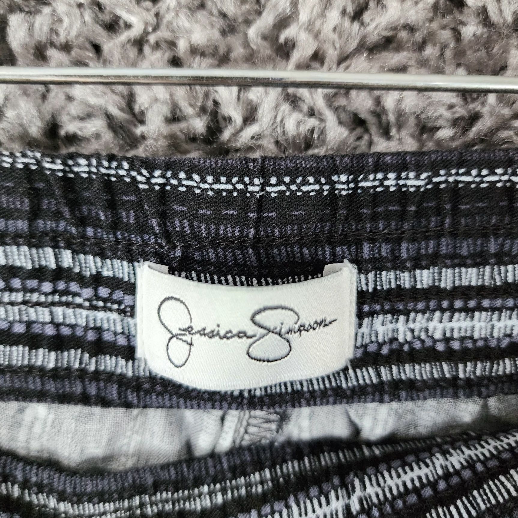Jessica Simpson VINTAGE Jessica Simpson Women's Lounge Pants 2XL Black White Striped Casual Lounge Wear Size 40" / US 18 - 3 Thumbnail