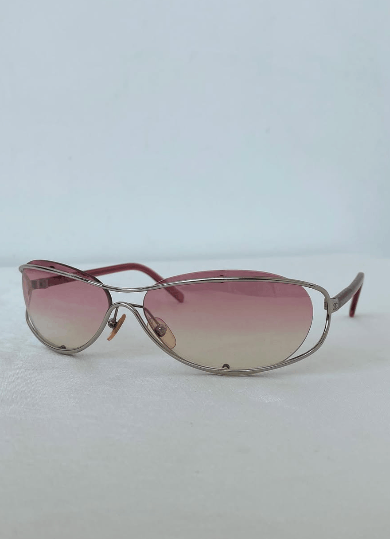 Chanel CHANEL Sunglasses 4020 Rimless Rhinestone 4017 Shields Size ONE SIZE - 1 Thumbnail