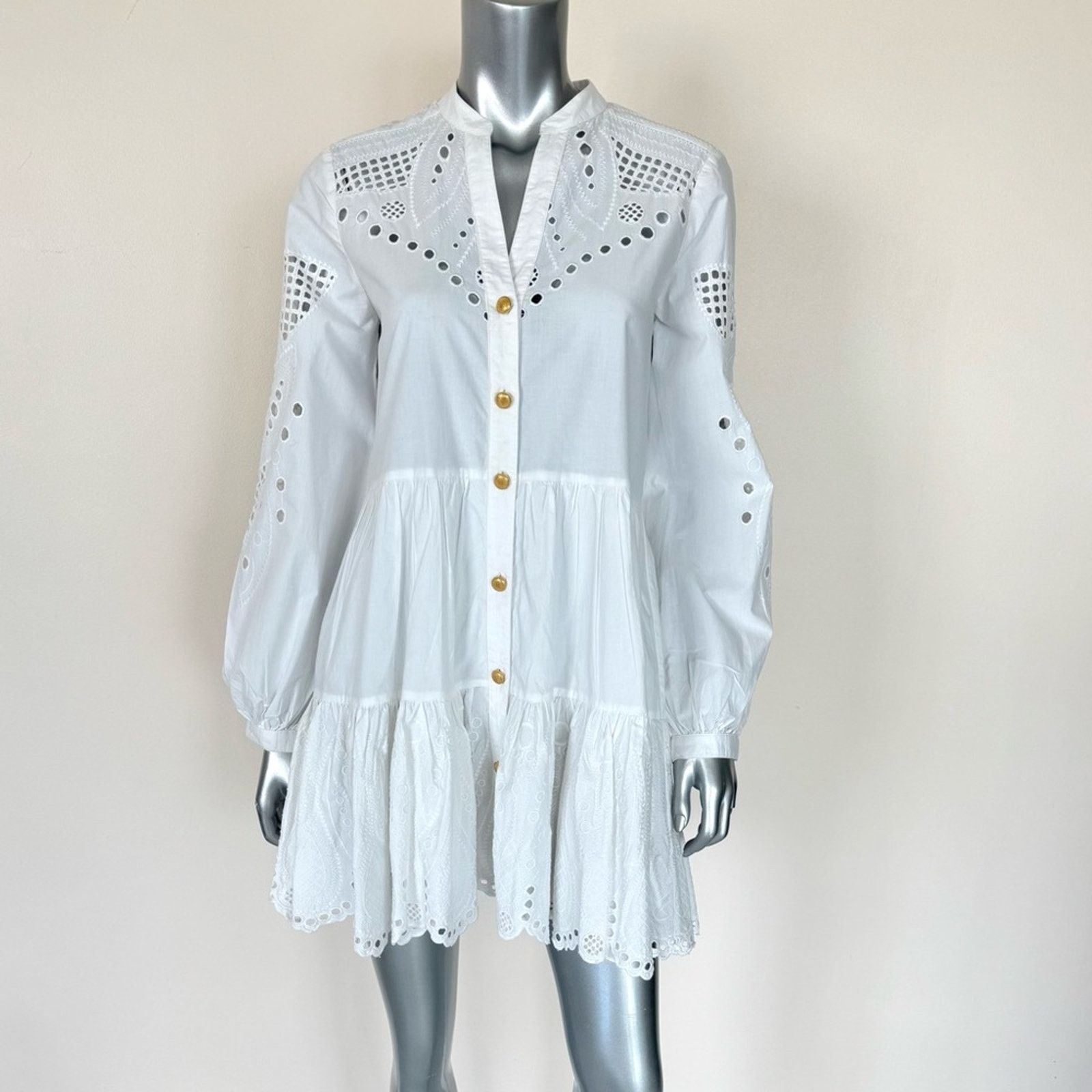Veronica Beard Veronica Beard women white cotton layette dress size 4US Size S / US 4 / IT 40 - 1 Thumbnail