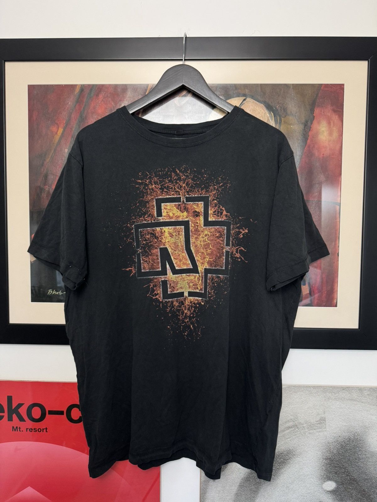 Band Tees Rare Vintage Y2k Rammstein Band Tee Rock Metal Fire Flame Size US XXL / EU 58 / 5 - 1 Thumbnail