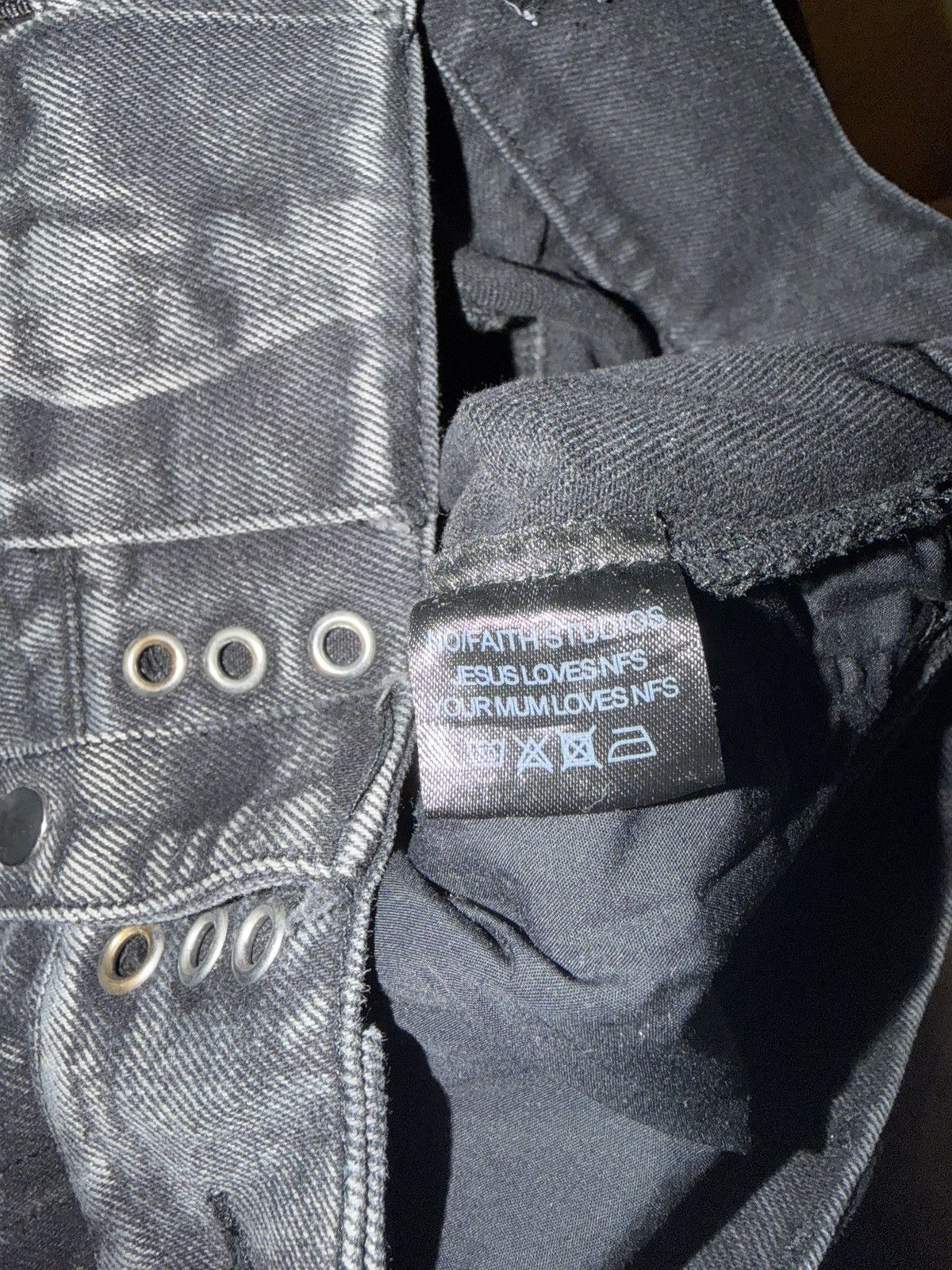 No Faith Studios No Faith black denim cargo Size US 34 / EU 50 - 6 Thumbnail
