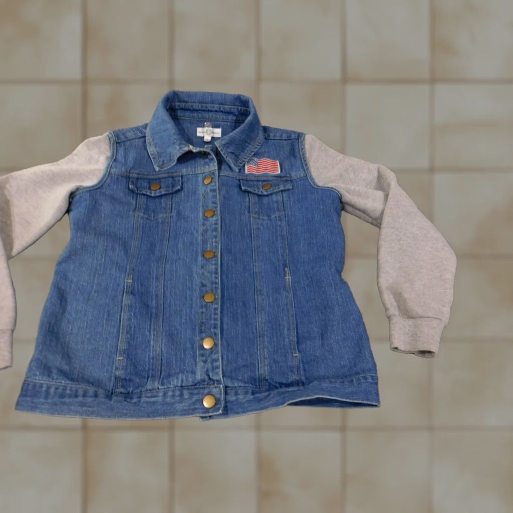 Denime Bradford Exchange Jacket Womens Medium Denim snap Retro USA Blue Long Sleeve Casual Snap Closure Size M / US 6-8 / IT 42-44 - 1 Thumbnail
