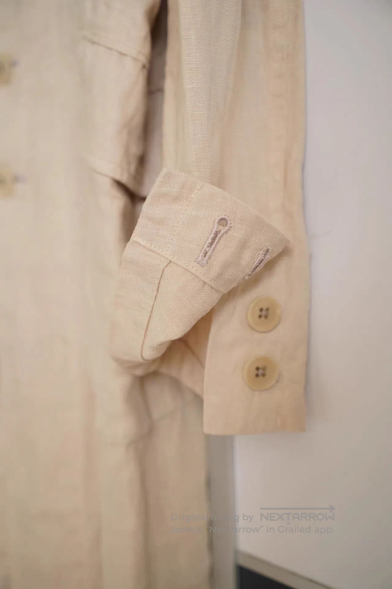 Yohji Yamamoto Beige Long Button. Size US M / EU 48-50 / 2 - 3 Thumbnail