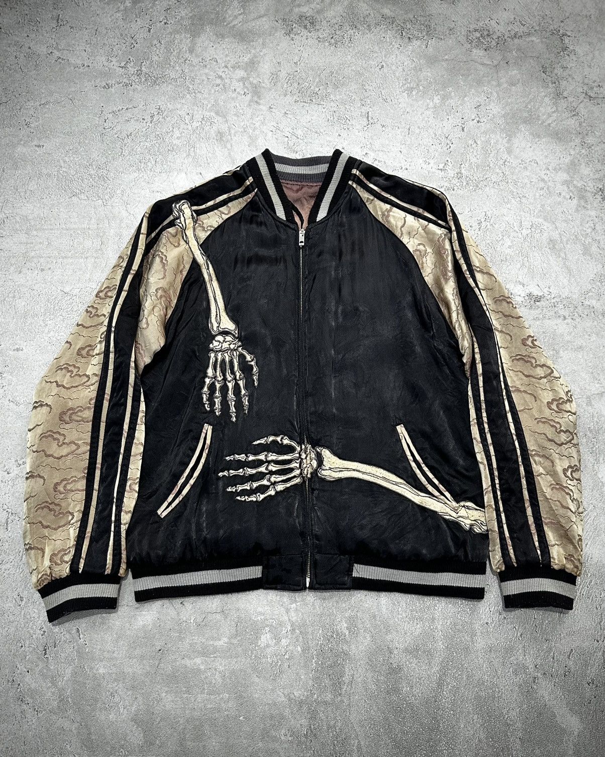 Japanese Brand × Toyo Enterprises Japanese Clasic Script Giant Skeleton Reversible Jacket Size US M / EU 48-50 / 2 - 2 Thumbnail