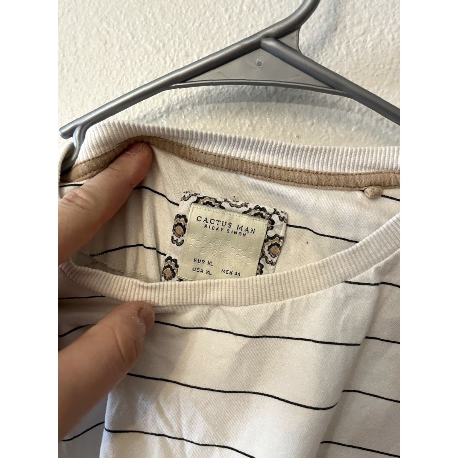 Vintage VINTAGE? Men's Cactus Man Striped White T-shirt XL Size US XL / EU 56 / 4 - 3 Thumbnail