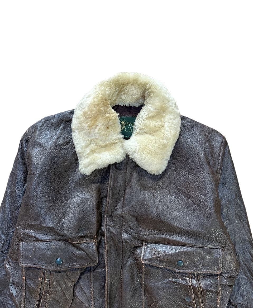 Beverly Hills Polo Club Vtg Polo Club Fur Collar Leather Jacket Size US M / EU 48-50 / 2 - 4 Thumbnail
