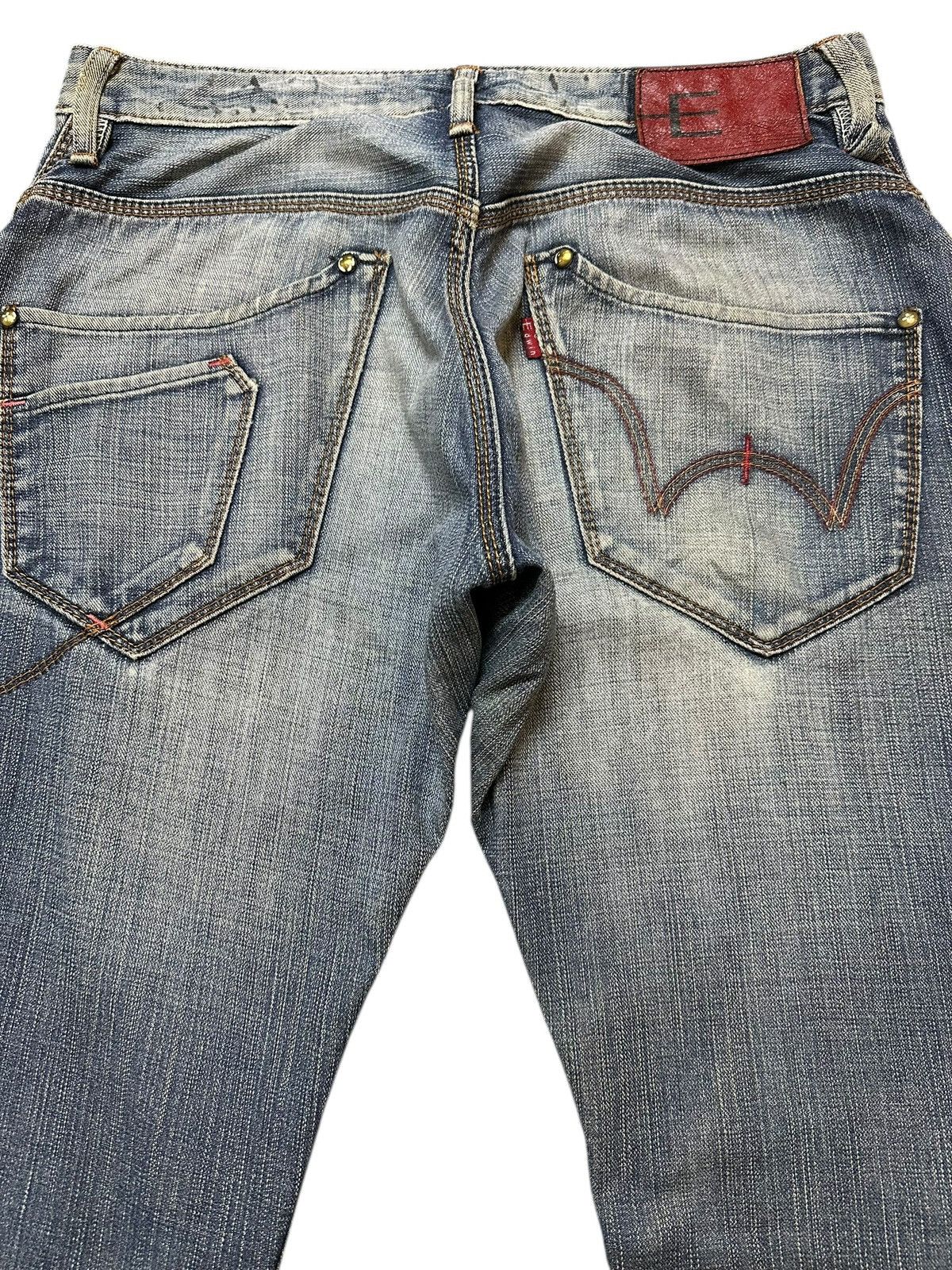 Edwin Vintage Edwin E-Function Mud Wash Faded Twisted Leg Jeans Size US 33 - 5 Thumbnail