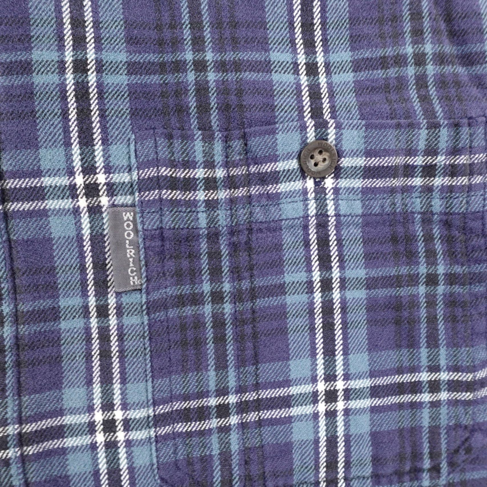 Vintage Woolrich Shirt Mens Medium Blue Plaid Flannel Button Up Work Outdoors Utility Shirt Size US M / EU 48-50 / 2 - 3 Thumbnail