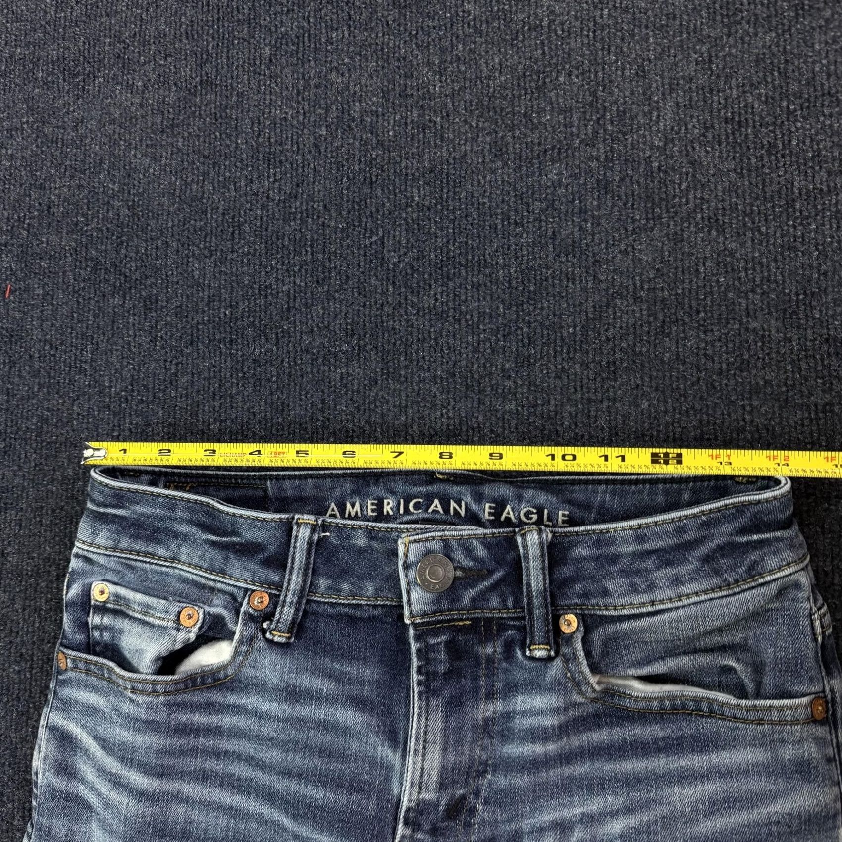 American Eagle Outfitters American Eagle Airflex+ Temp Tech Jeans Mens 28x30 Medium Wash Slim Skinny Denim Shirt? Size US 28 / EU 44 - 7 Thumbnail