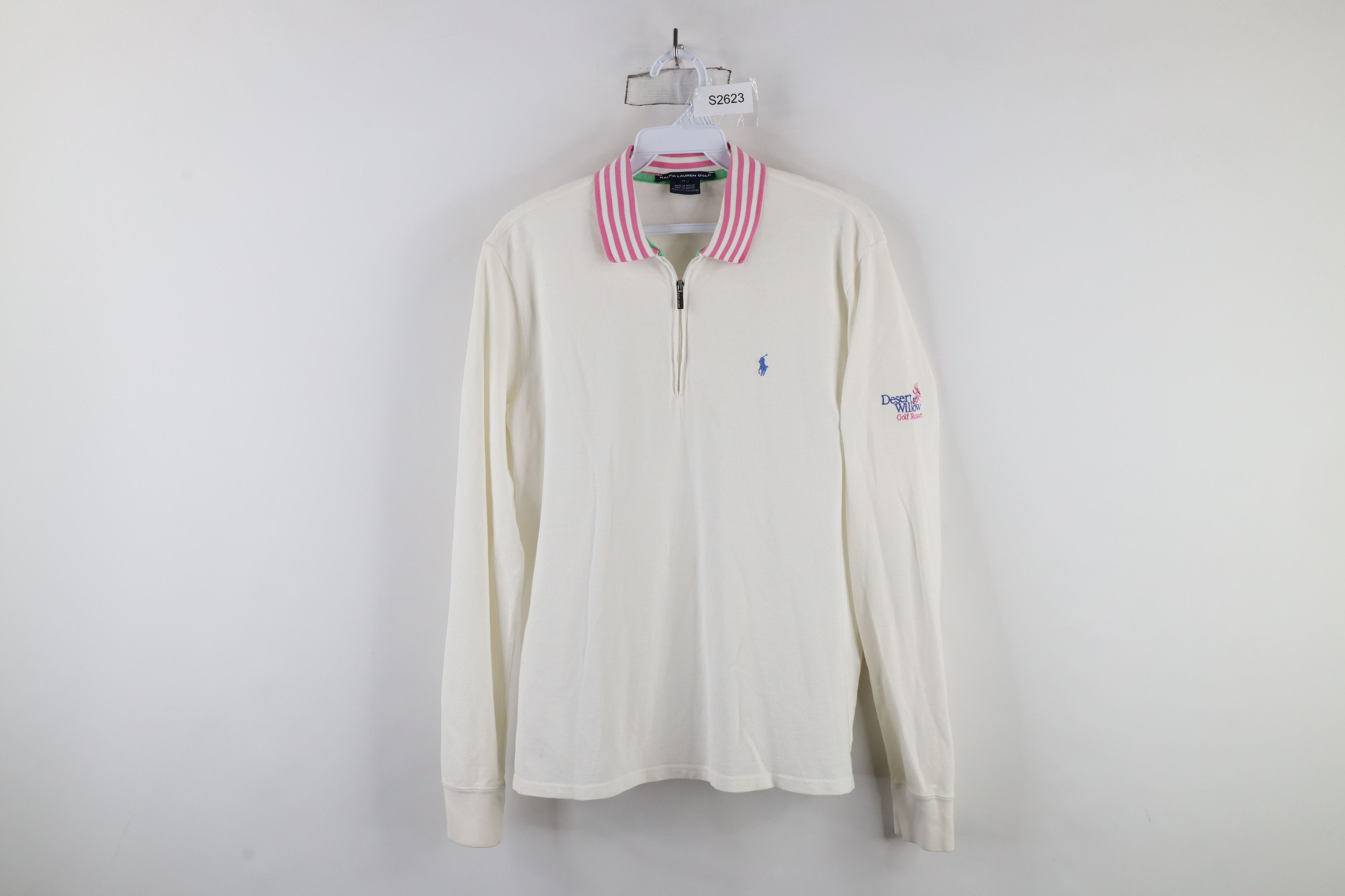 Ralph Lauren × Vintage Ralph Lauren Golf Knit Half Zip Long Sleeve Polo Shirt Size M / US 6-8 / IT 42-44 - 1 Thumbnail