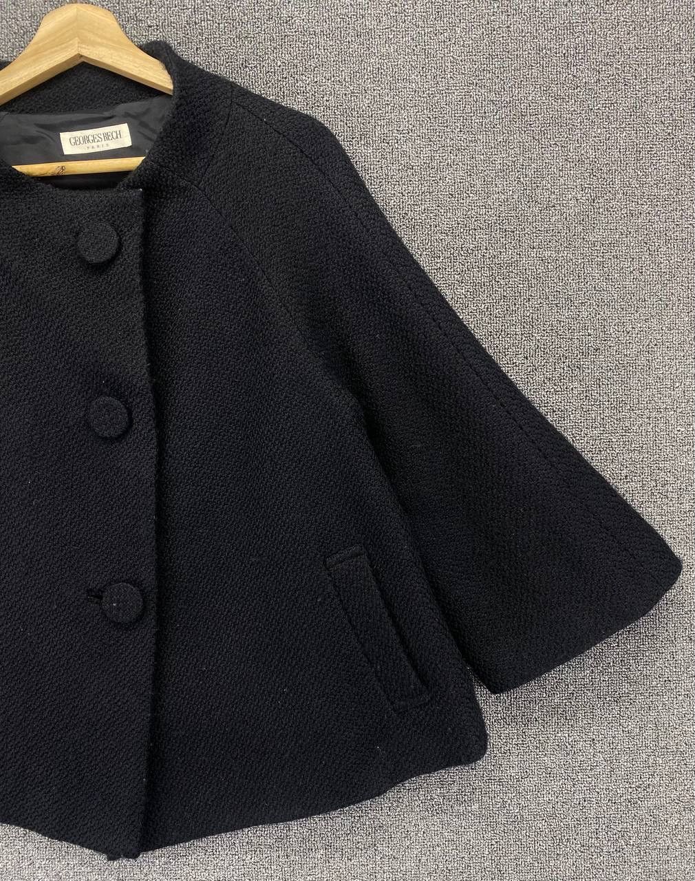 George Vintage George Rech Paris Button Up Wool Cardigan Jacket Size M / US 6-8 / IT 42-44 - 4 Thumbnail