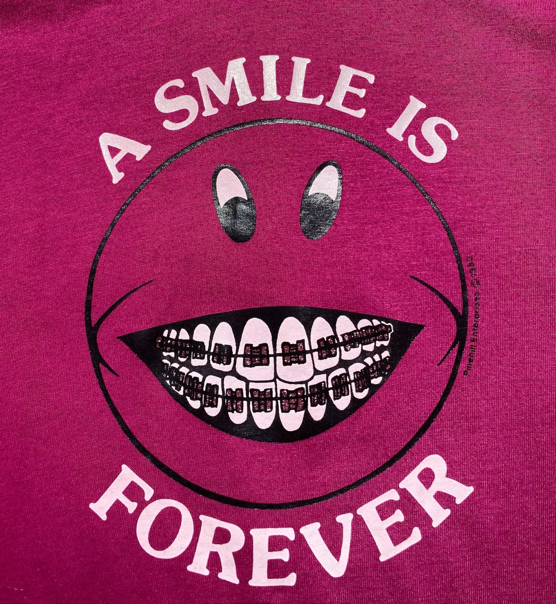 Vintage 80’s A Smile Is Forever Braces T-Shirt Women’s Small Size S / US 4 / IT 40 - 2 Thumbnail