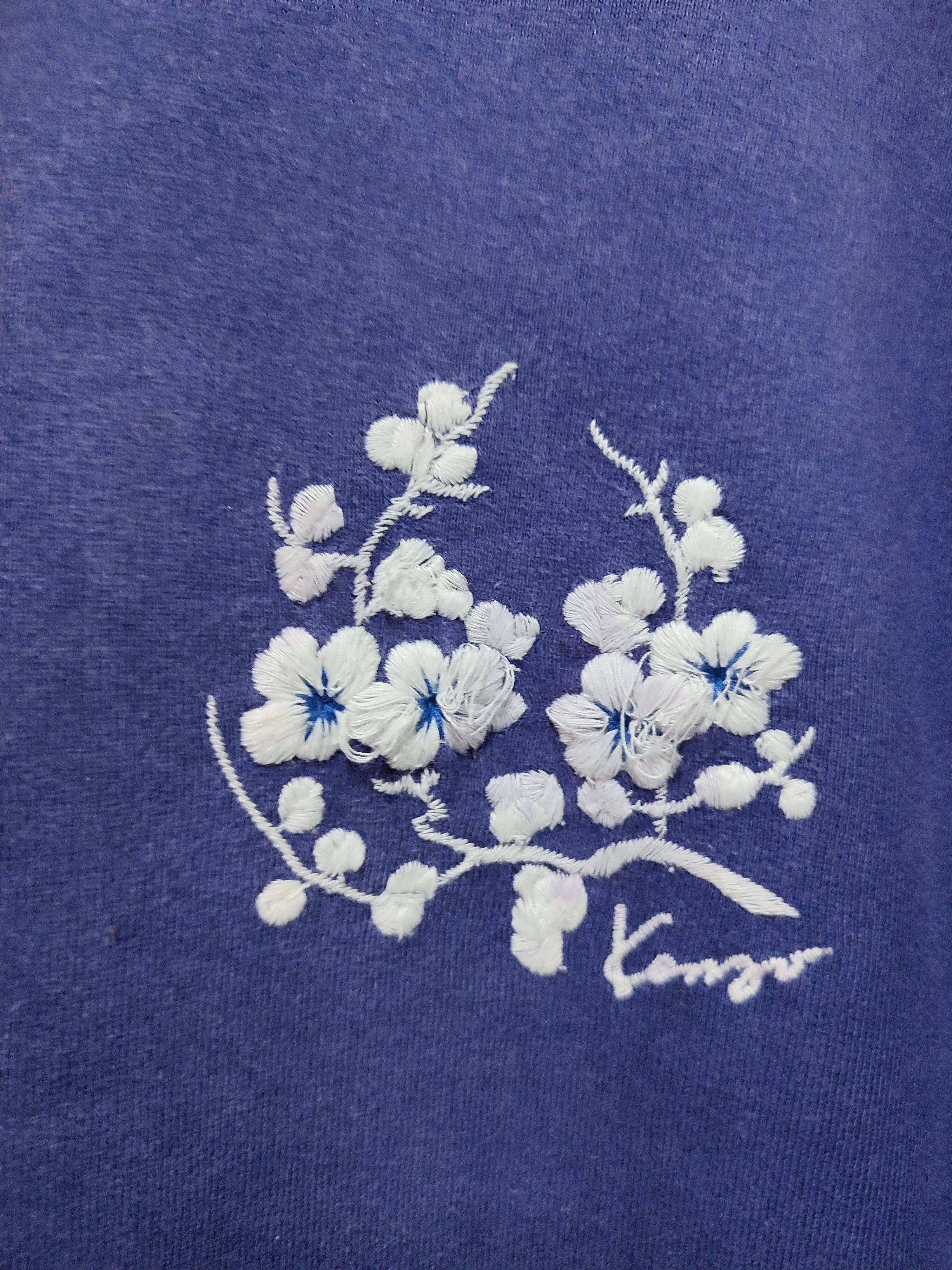 Kenzo × Vintage 🔥STEAL🔥 Vintage 80s Flower Embroidery Sweatshirt By Kenzo Size US L / EU 52-54 / 3 - 3 Thumbnail