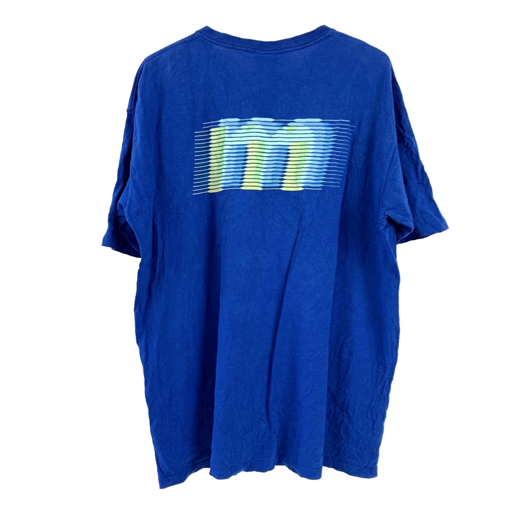 Mossimo Mossimo Blue Yellow Limited Edition Graphic Short Sleeve Tee T-Shirt L Mens 90s Classic Logo Crew Neck Cotton Summer 80s? Size US L / EU 52-54 / 3 - 6 Thumbnail