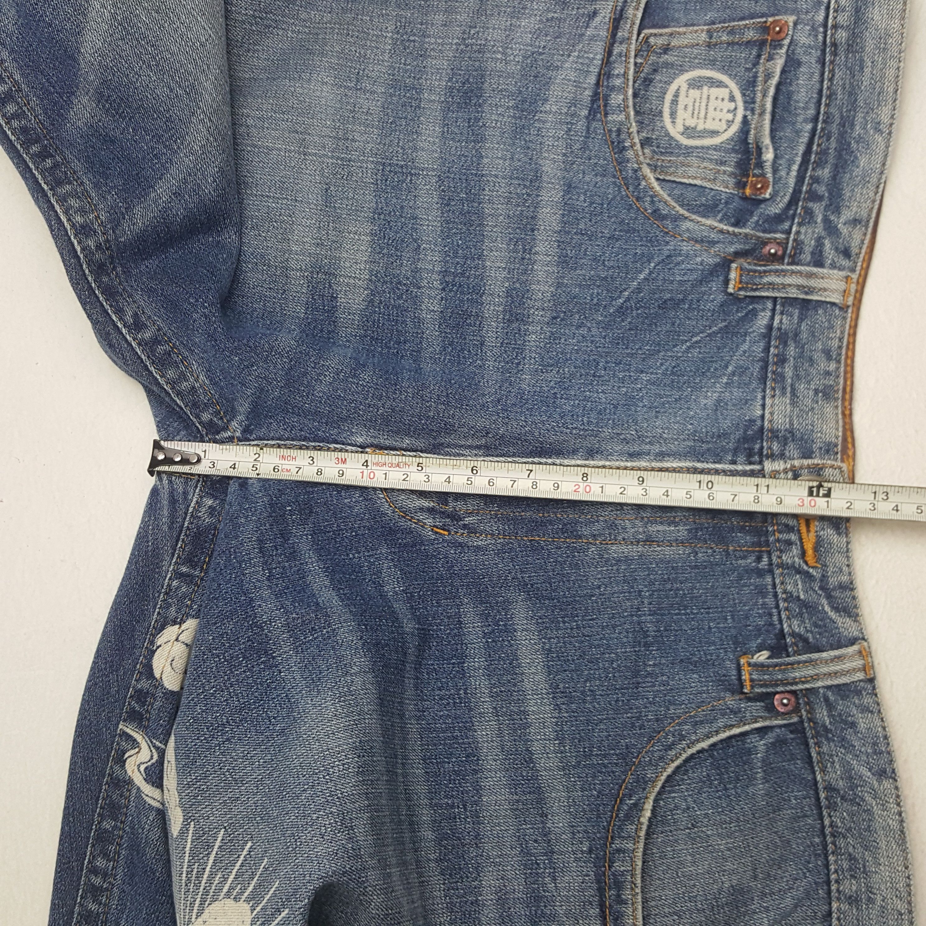 Japanese Brand × Vintage Vintage Embroidery Art Japan skulls Denim Jeans Size US 36 / EU 52 - 10 Thumbnail