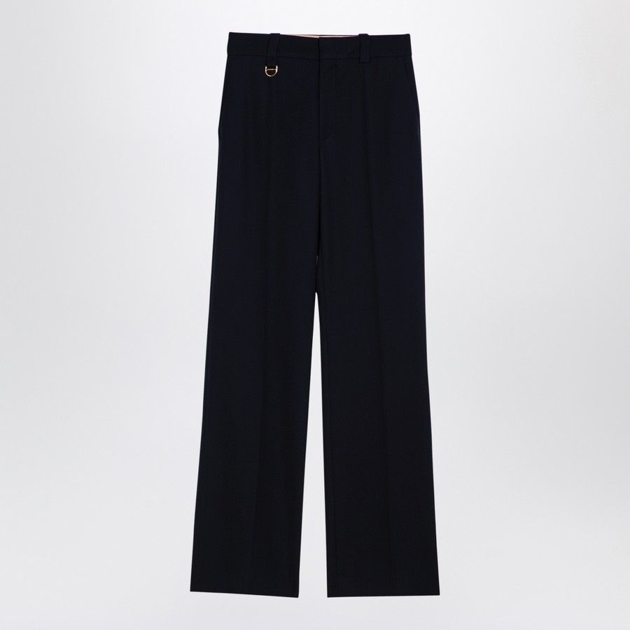 Chloe o1d2blof0824 Wool Trousers in Navy Size 26" / US 2 / IT 38 - 1 Thumbnail