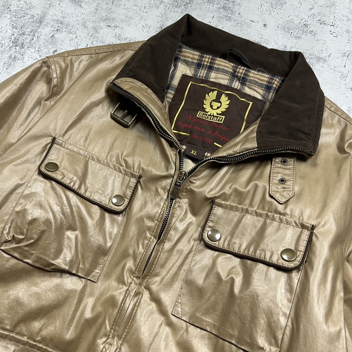 Belstaff 00s Belstaff Vintage Military Leather Bomber Jacket Size US XL / EU 56 / 4 - 4 Thumbnail