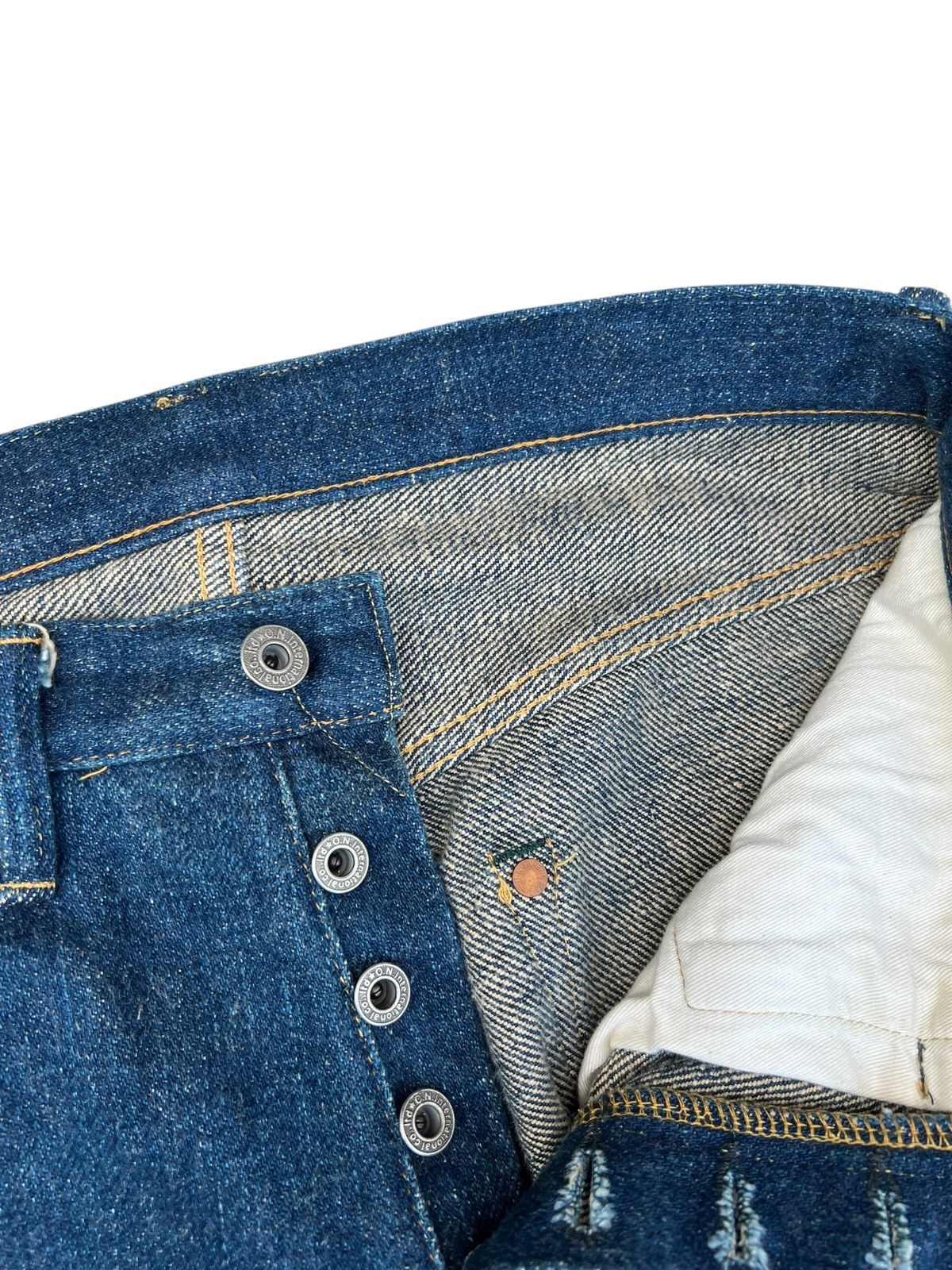 Oni 20oz Oni ONI-679ZR Secret Denim Selvedge Slim Tapered Jeans Size US 30 / EU 46 - 9 Thumbnail