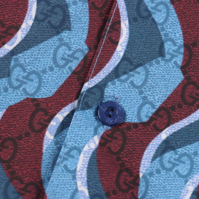 Gucci o1loc1c0226 794907 Printed Cotton Poplin Shirt in Multicolor Size US M / EU 48-50 / 2 - 4 Thumbnail