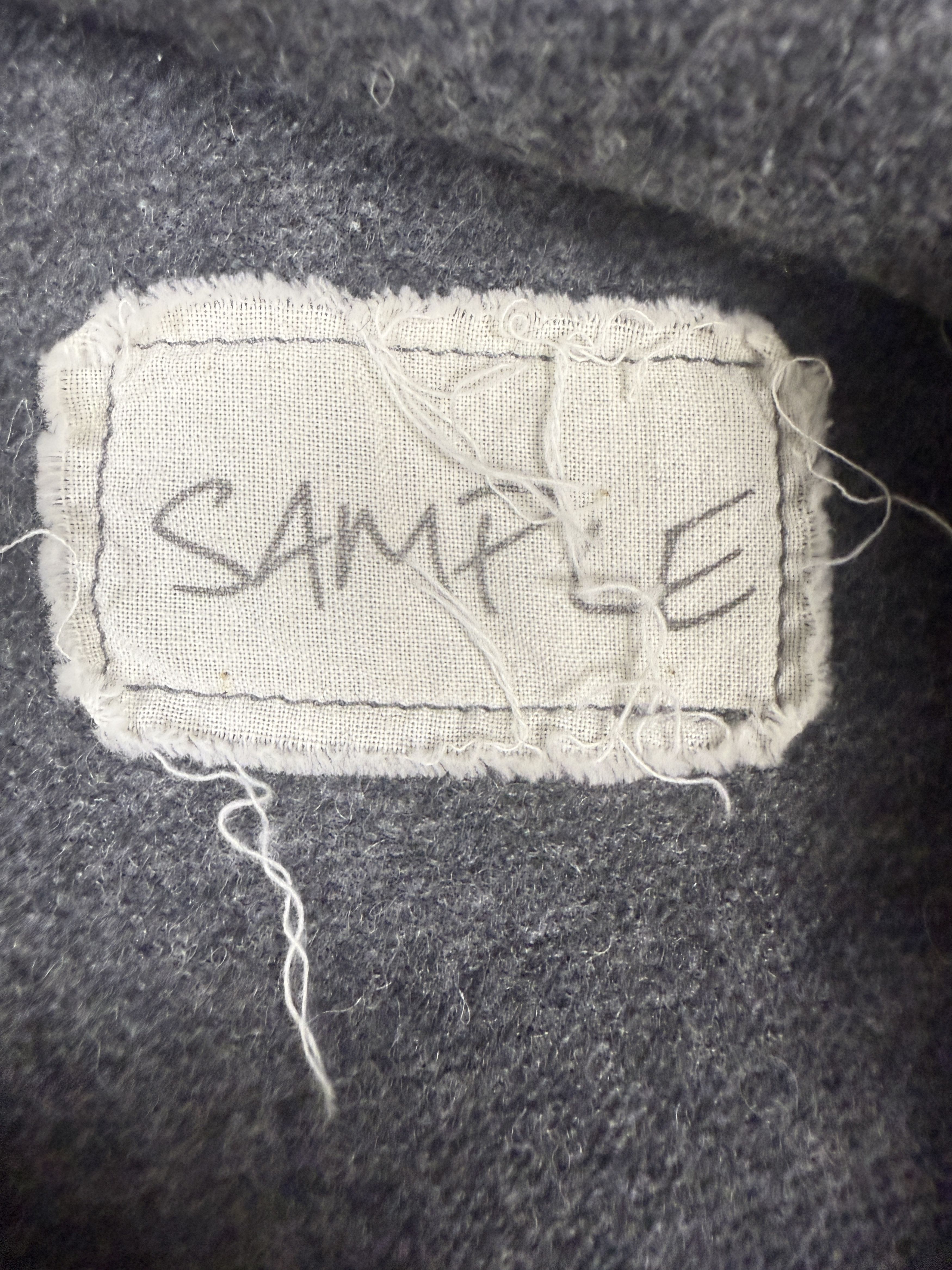 Greg Lauren $950 Greg Lauren SAMPLE Grey Wool Drop Hoodie Size US L / EU 52-54 / 3 - 4 Thumbnail