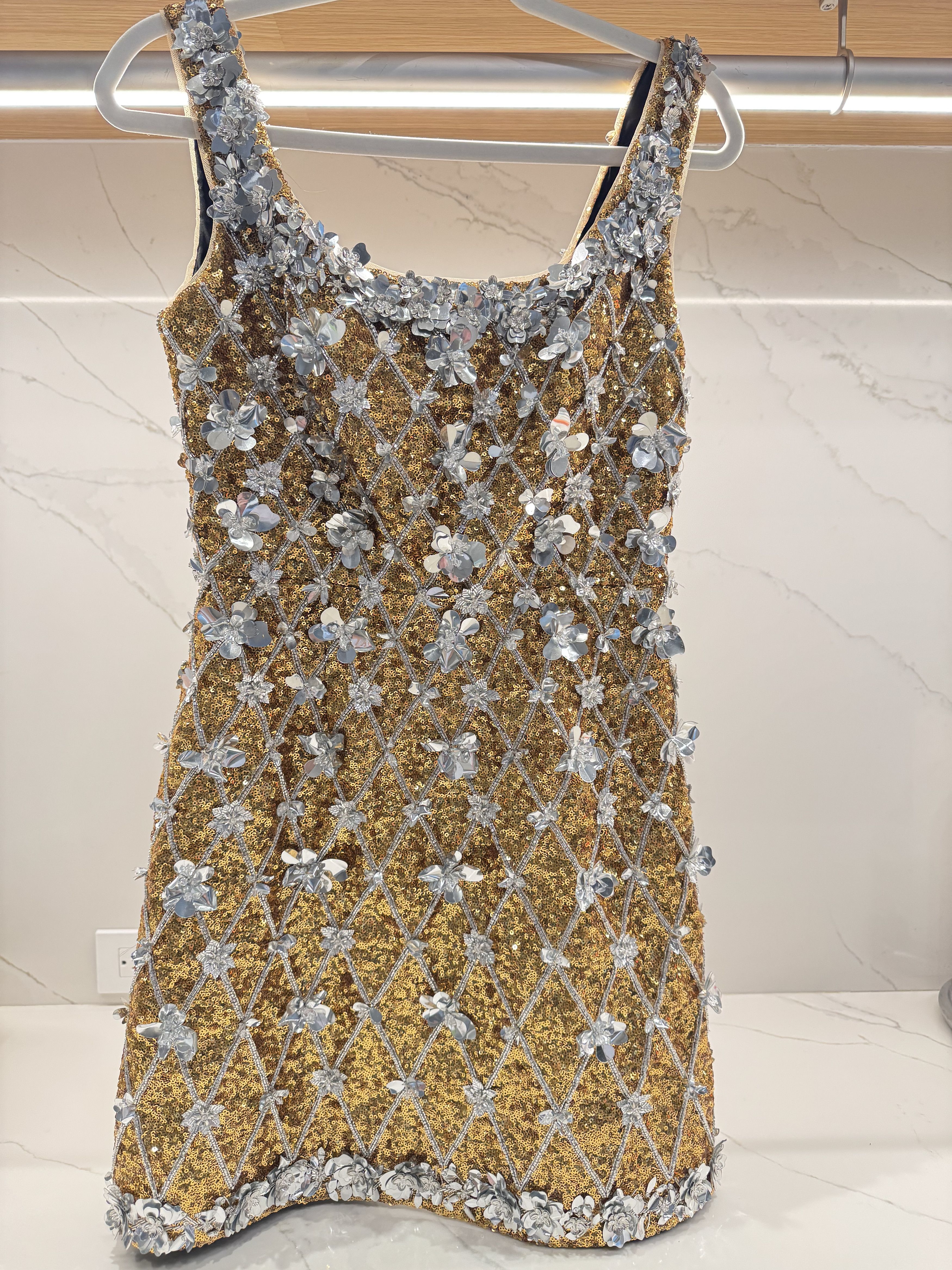 Carolina Herrera Sequin & Paillette Mini Dress | Grailed