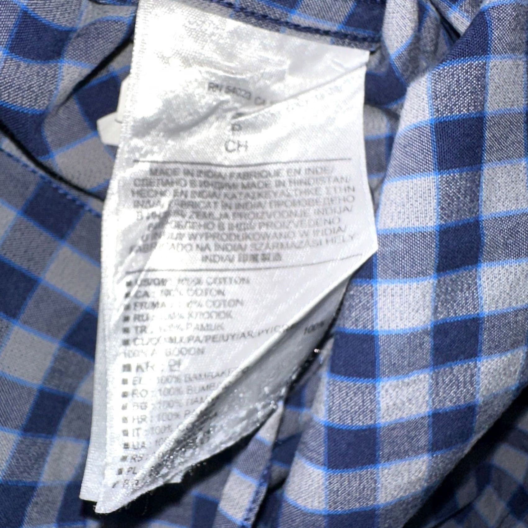 Eddie Bauer Eddie Bauer Shirt Mens S Blue Gray Gingham Check Cotton Soft Wash Slim Fit Button-Up Long Sleeve Casual Business Travel Men Mens Size US S / EU 44-46 / 1 - 7 Thumbnail