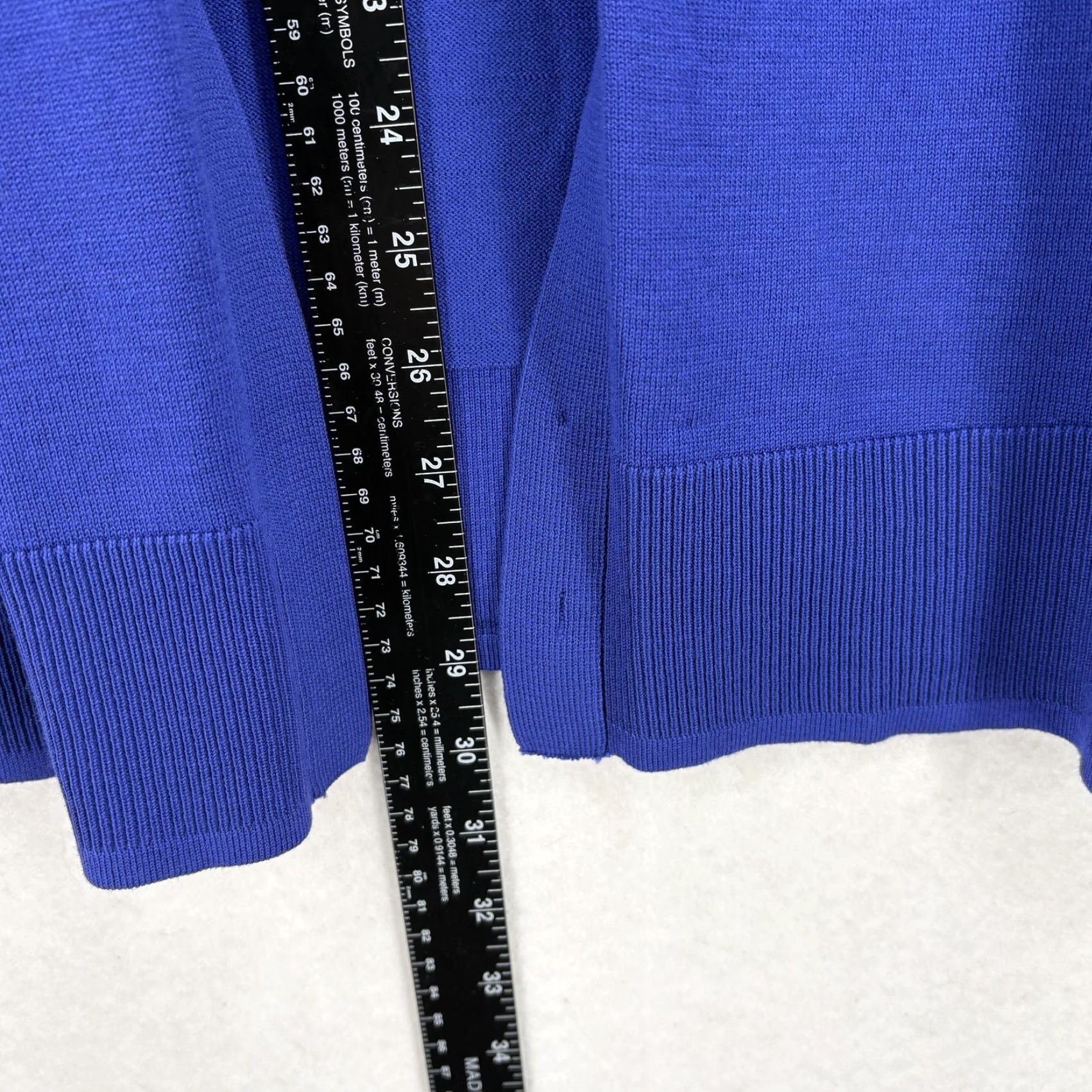 Vintage Lane Bryant Cardigan Sweater Womens 18/20 Blue Open Front Knit Long Sleeve NWT Size XXL / US 16-18 / IT 52-54 - 7 Thumbnail