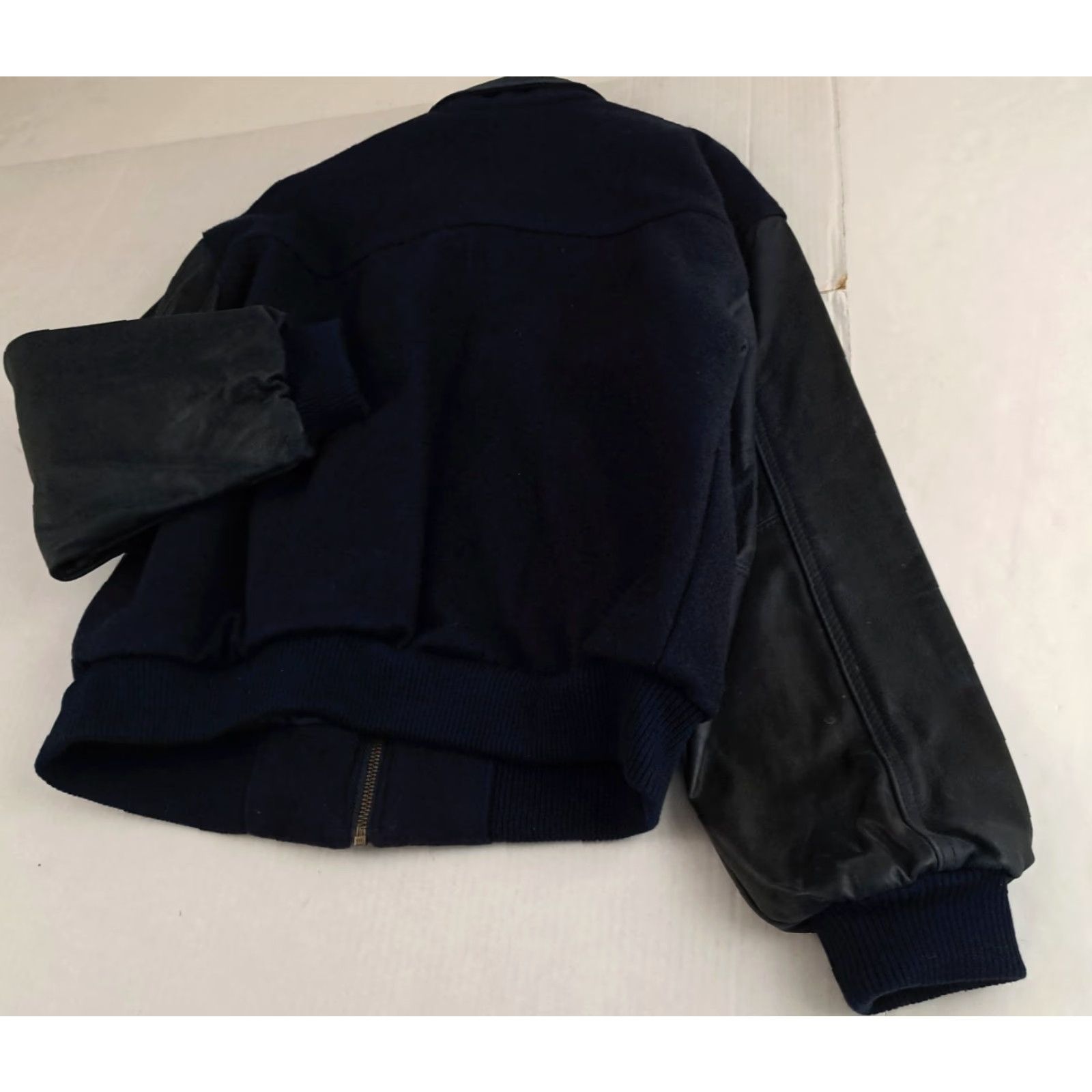 Vintage VINTAGE ID wear Jacket Varsity Bomber Unisex Adults Wool Blue Snap Button Embroidered Logo Cars Racing 26in long 23in pit to pit Size US M / EU 48-50 / 2 - 7 Thumbnail