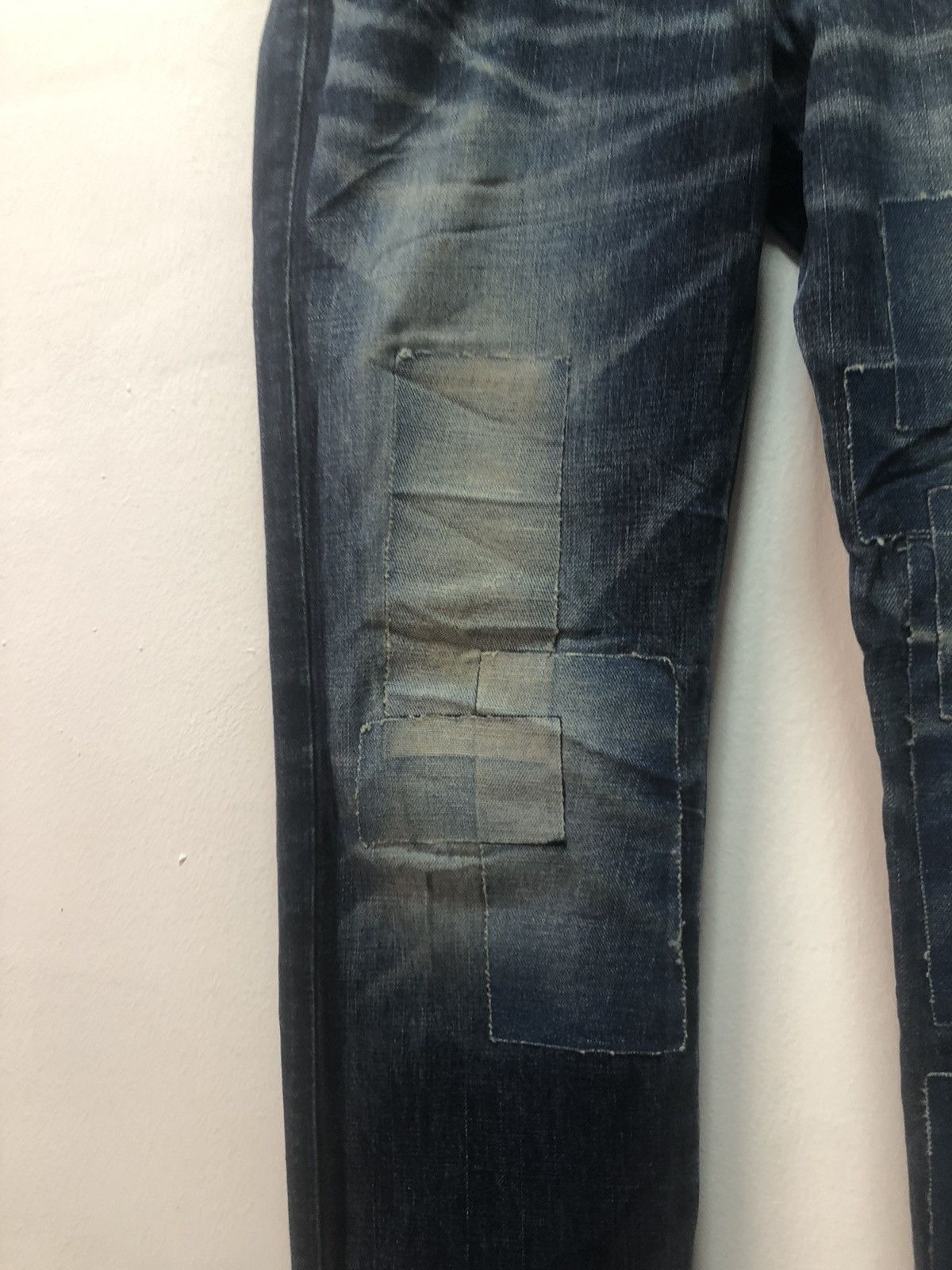 FACTOTUM FACTOTUM Denim Pants Patch Distressed Style Japan Made Size US 29 - 5 Thumbnail