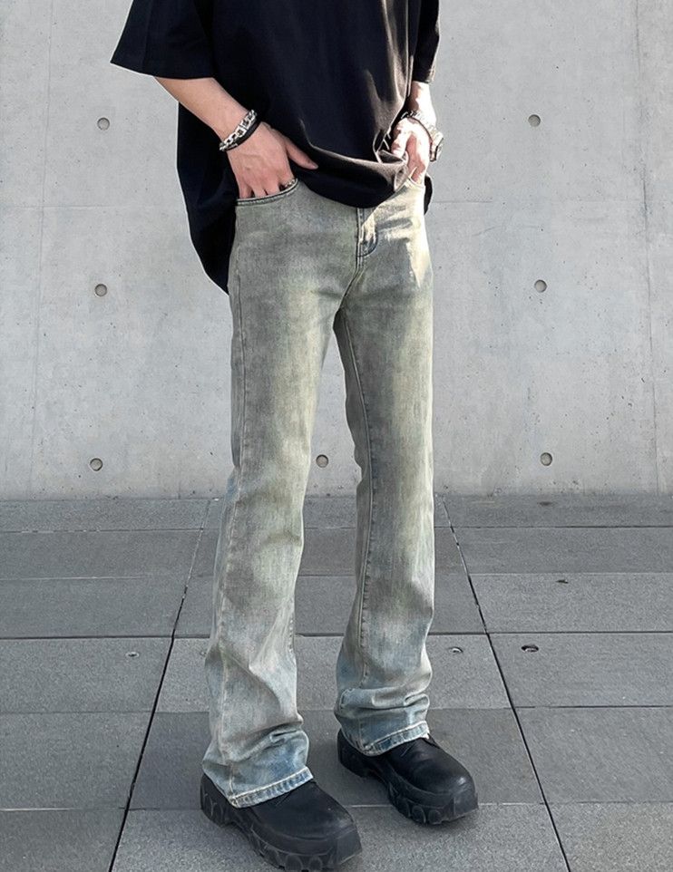 Japanese Brand × Jean × Vintage Flare Jeans Cleanfit Washed Vintage Size US 30 / EU 46 - 1 Thumbnail