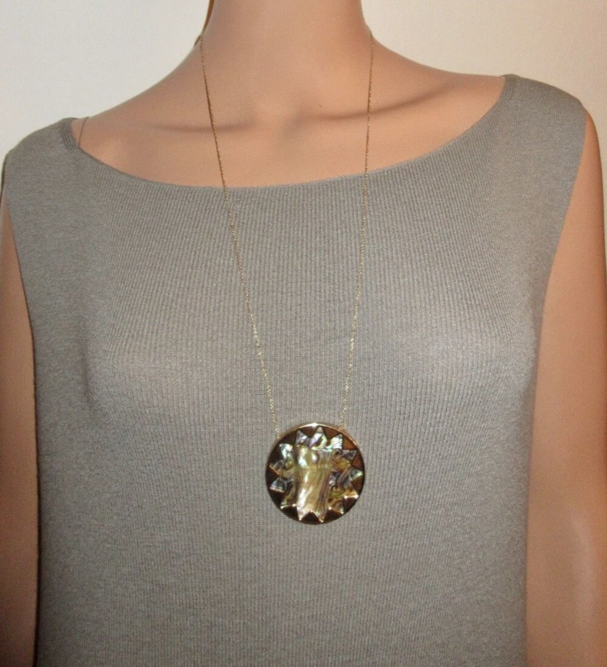 House of Harlow House of Harlow 1960 Gold Classic Abalone Pendant Size ONE SIZE - 5 Thumbnail