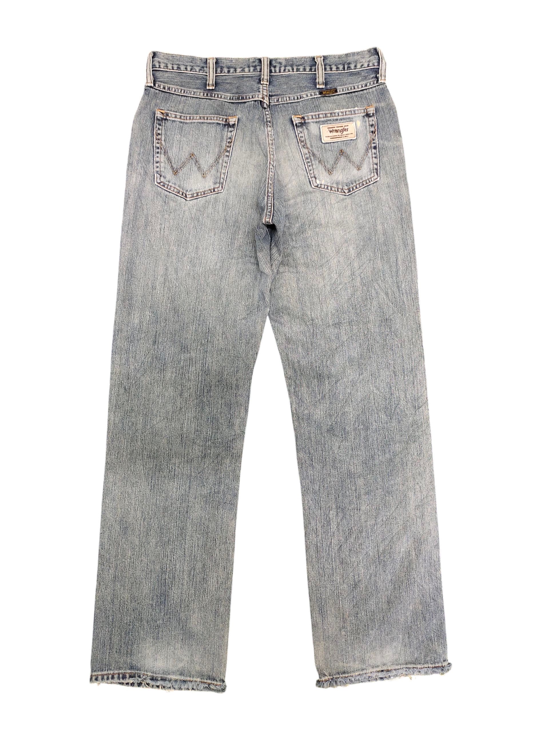 Undercover Vintage 90s Wrangler Regular Distress Sand Wash Denim Jeans Size US 33 - 8 Thumbnail