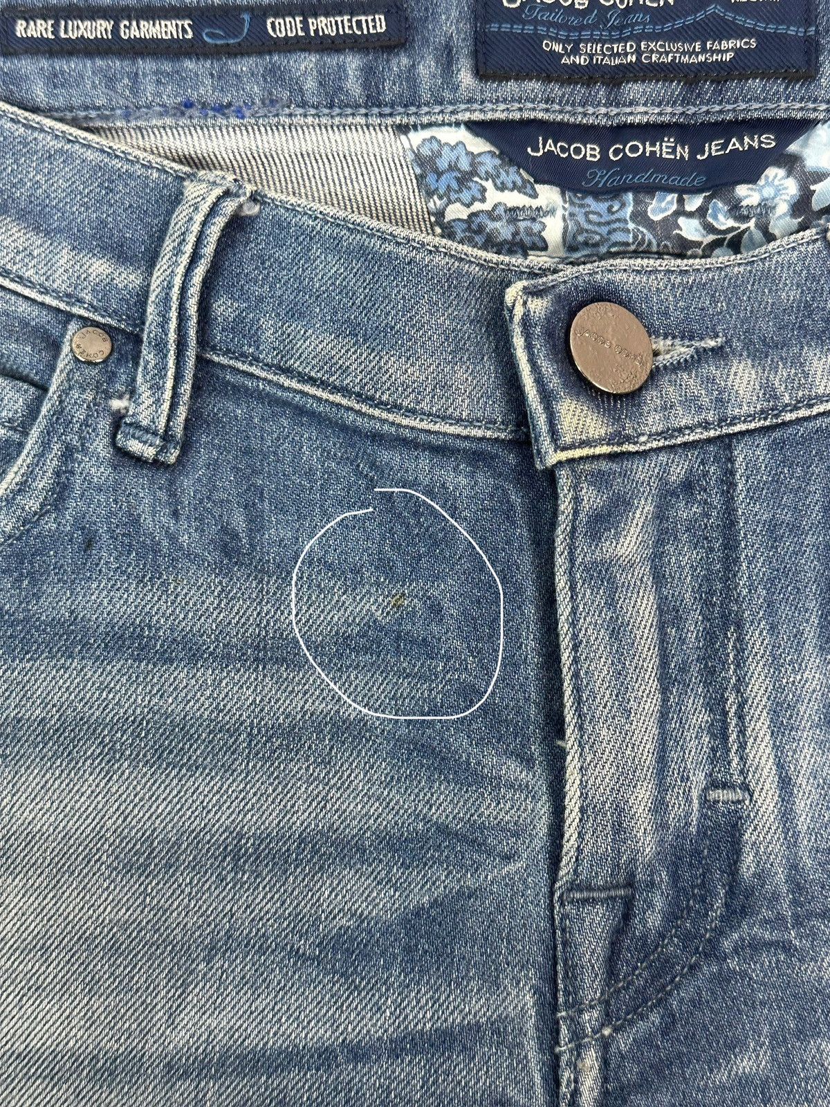 Jacob Cohen Jacob Cohen Karen Handmade Embroidered Floral Blue Jeans Size 30" / US 8 / IT 44 - 8 Thumbnail