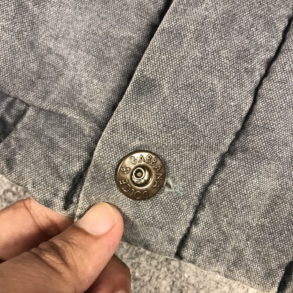 Dolce & Gabbana × Vintage OG DOLCE & GABBANA D&G GRAY BLUE SUN FADED BUTTON JACKET Size US M / EU 48-50 / 2 - 6 Thumbnail