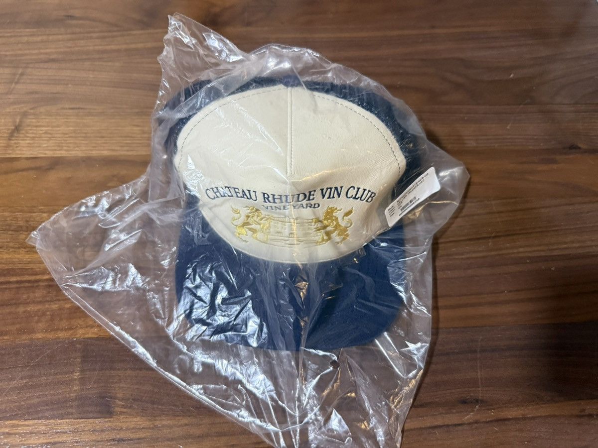Rhude Rhude CELLIER TRUCKER HAT NAVY/CREAM Leather Front Size ONE SIZE - 5 Thumbnail